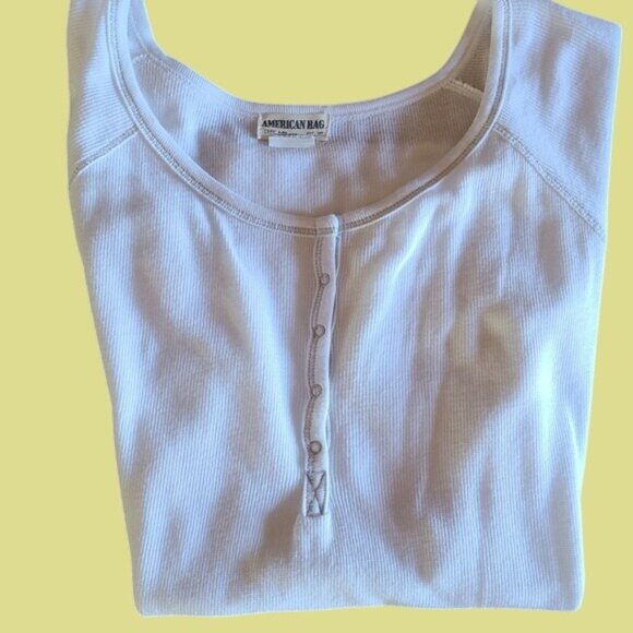 American Rag Women's Size Medium Short Sleeve Snap Front Polo Shirt - Picture 4 of 7